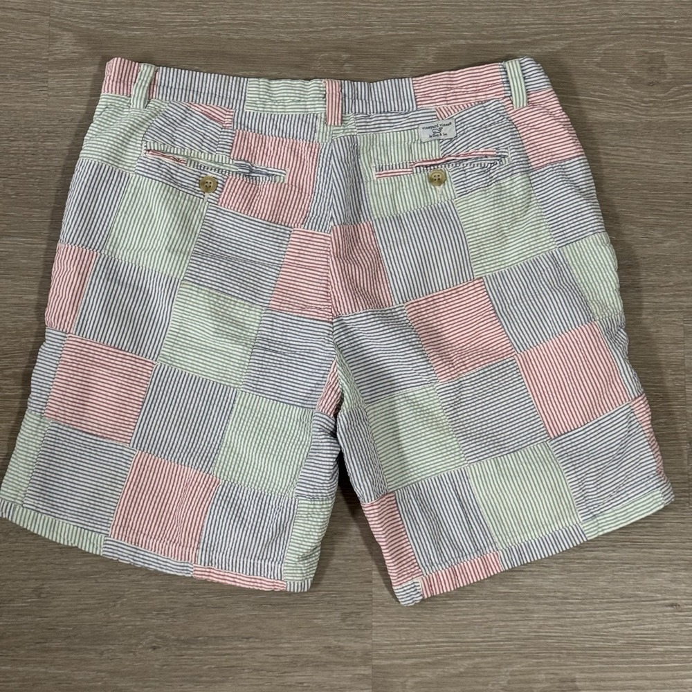 Vineyard Vines Multi Colored Patchwork Seersucker… - image 3